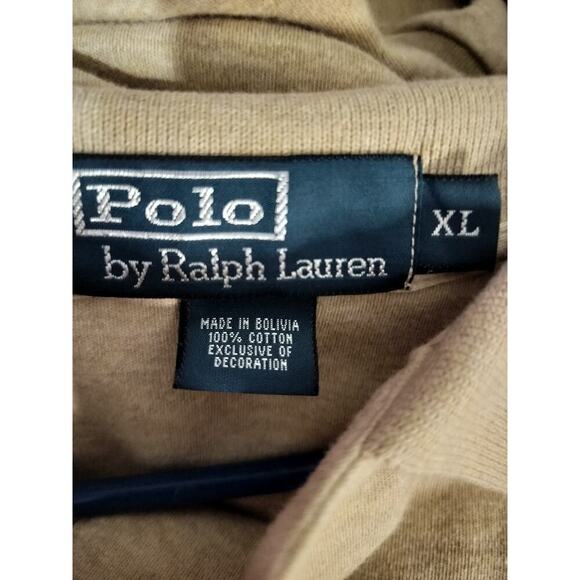 M496)Polo by Ralph Lauren Oatmeal Long Sleeve Buttons Lightweight Shirt XL - Picture 5 of 7